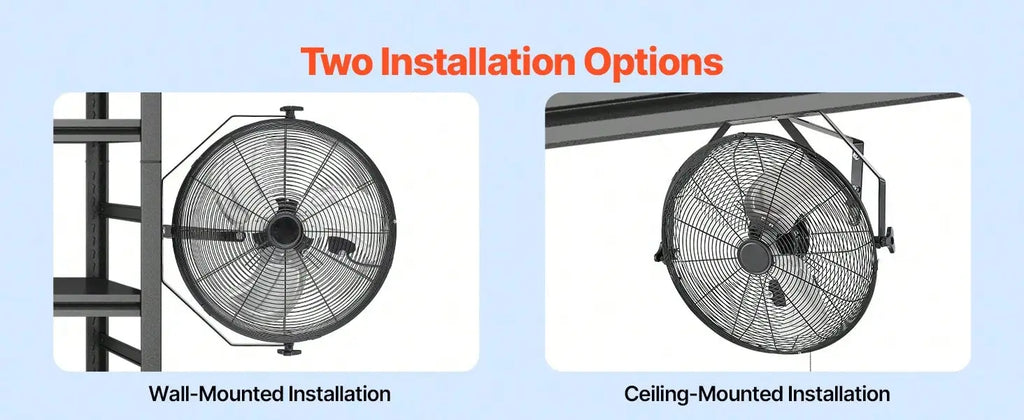 18 Inch Industrial Wall Mount Fan, High Velocity 4000 CFM Indoor Fan With 3 Speeds, Powerful Motor Garage Wall Fan With Aluminum Blades For Workshop, Warehouse, Greenhouse, Commercial