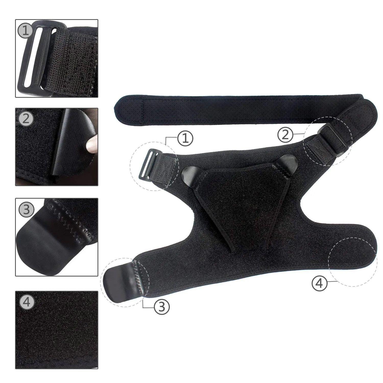 Shoulder Brace with Pressure Pad,Adjustable Shoulder Brace for Left and Right Shoulder Protect