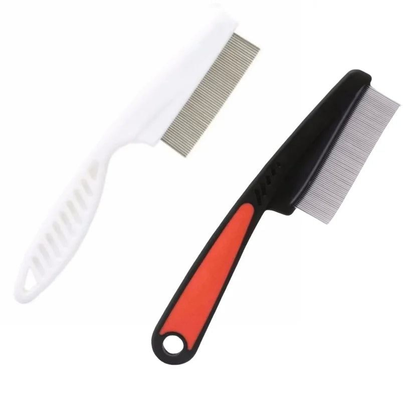Head Lice Comb Stainless Fine Tooth Comb Professional Lice Nit Removal Hair Comb Multipurpose Dandruff Combs for Human Cat Dog