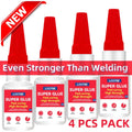 4pcs Super Fast Bonding Glue - 10s Quick Fix Adhesive for Plastic/Metal/Wood/Ceramic/Glass, Multi-Purpose Repair Glue (20g)