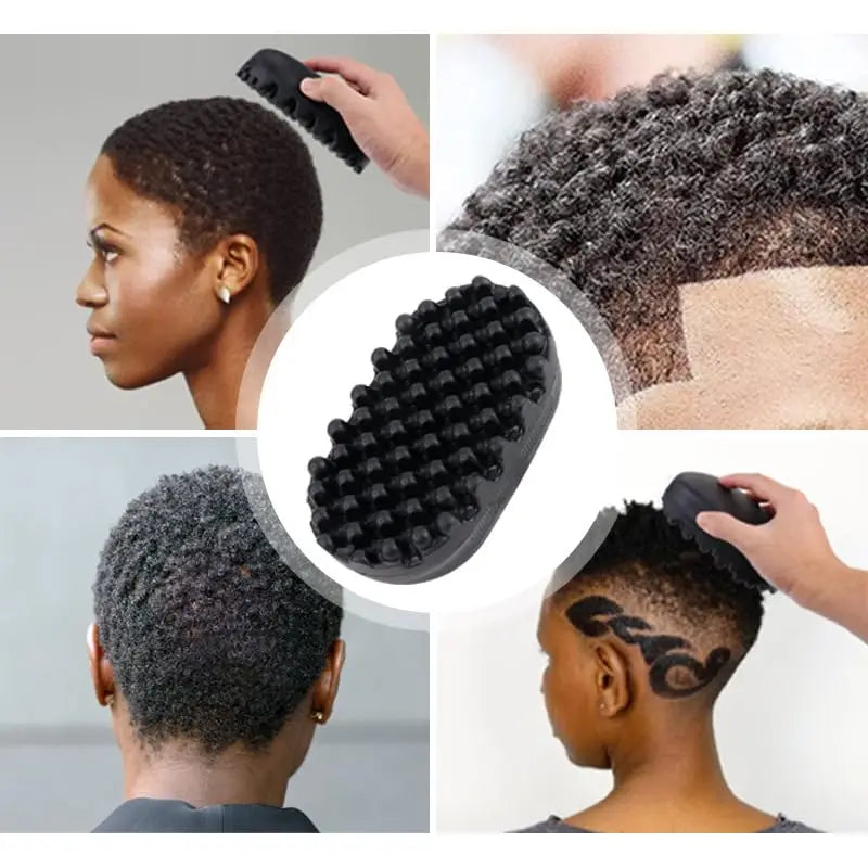 4 Colors Silicone Magic Twist Hair Brush Mini Portable Easy Rinse Durable Unisex For Curly Hair Household Salon Hair‑Dressing Supply