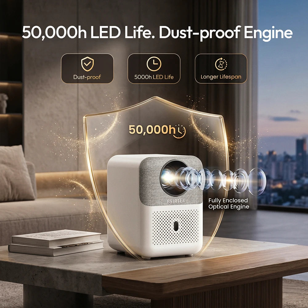 BYINTEK LOVE U4 Smart Mini Home Theater Projector 4K 1080P Video Android WIFI for Smartphone Cinema