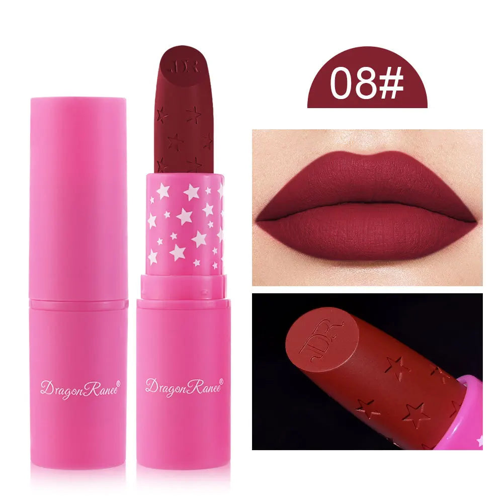 Nude Pink Lipstick Stick Waterproof Sexy Rose Red Velvet Matte Lipstick Lasting Non-stick Cup Lip Gloss Lips Makeup Cosmetics