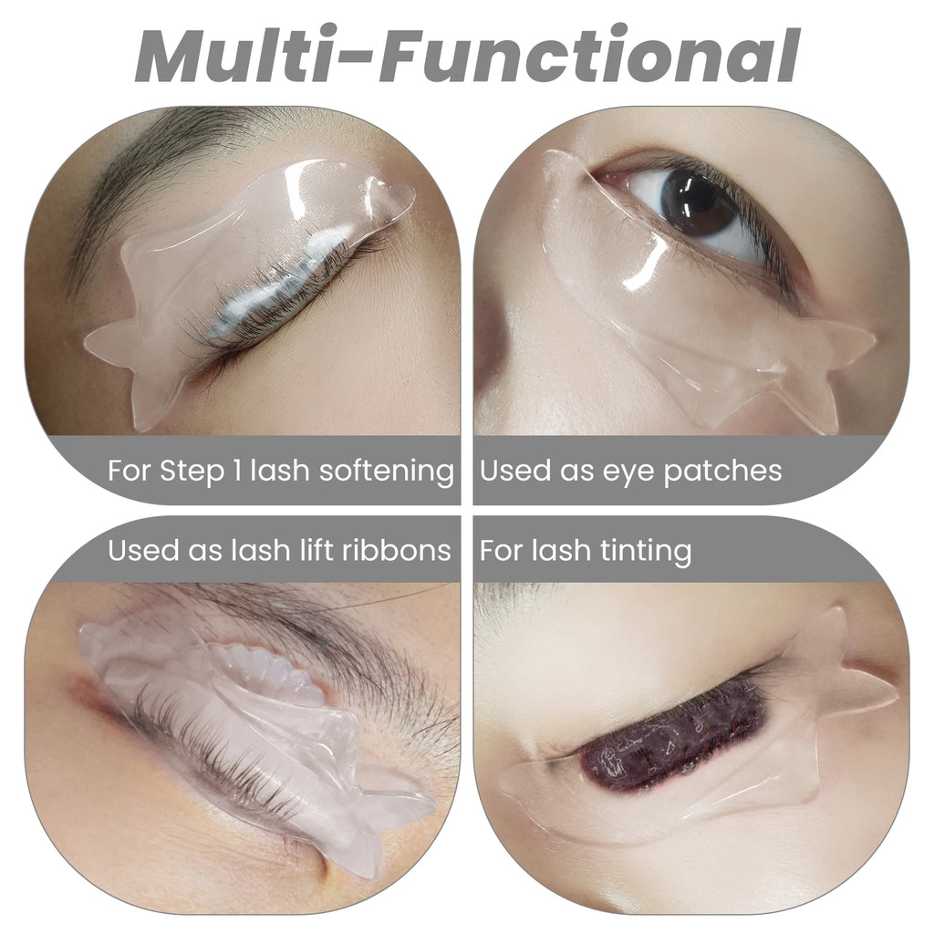 Lomansa Korean Lash Lift Patches Eyelash Lifting Pads Self-Adhesive and Ultra Thin for Step 1 of Perm Use as an Eye Patches Tool