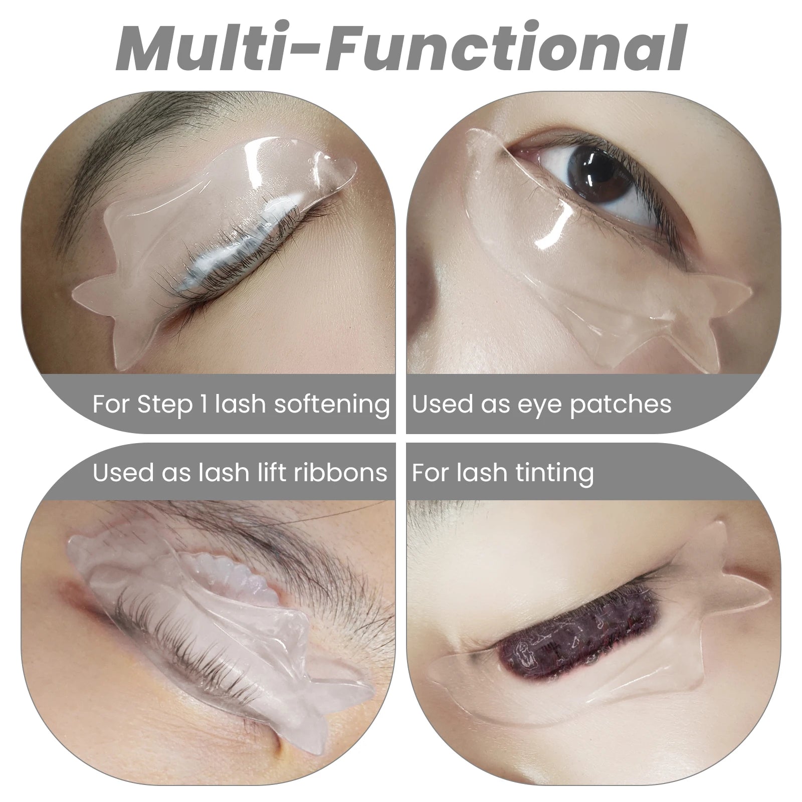 Lomansa Korean Lash Lift Patches Eyelash Lifting Pads Self-Adhesive and Ultra Thin for Step 1 of Perm Use as an Eye Patches Tool