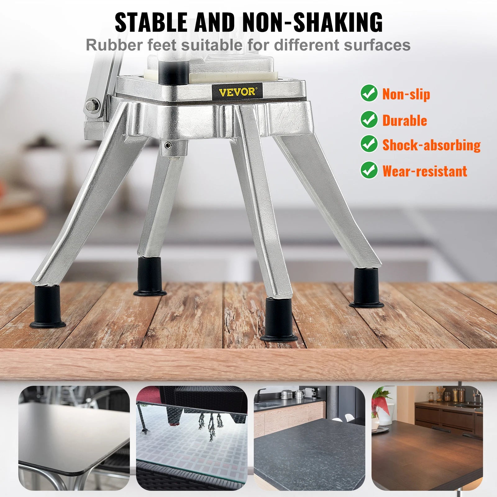 SucceBuy Commercial Vegetable Fruit Heavy Duty Professional Food Dicer Kattex French Fry Cutter Onion Slicer Stainless Steel