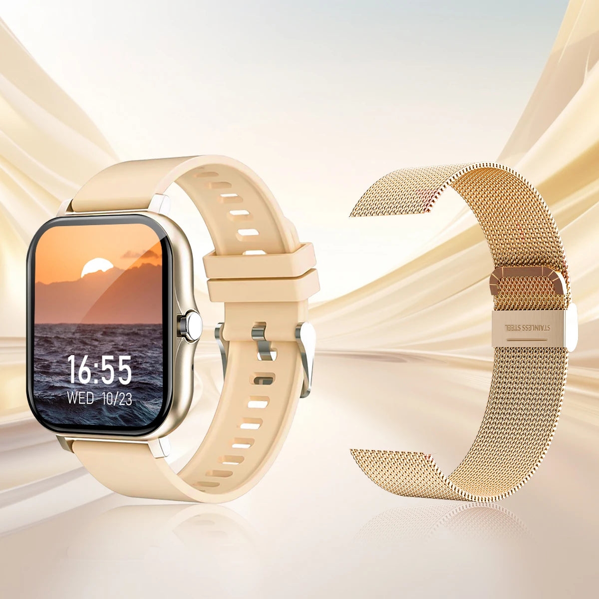 Smart Watch Wireless Calling/Dial Sport Mode Calling Reminder and Rejection Fitness Monitoring for IPhone/Android