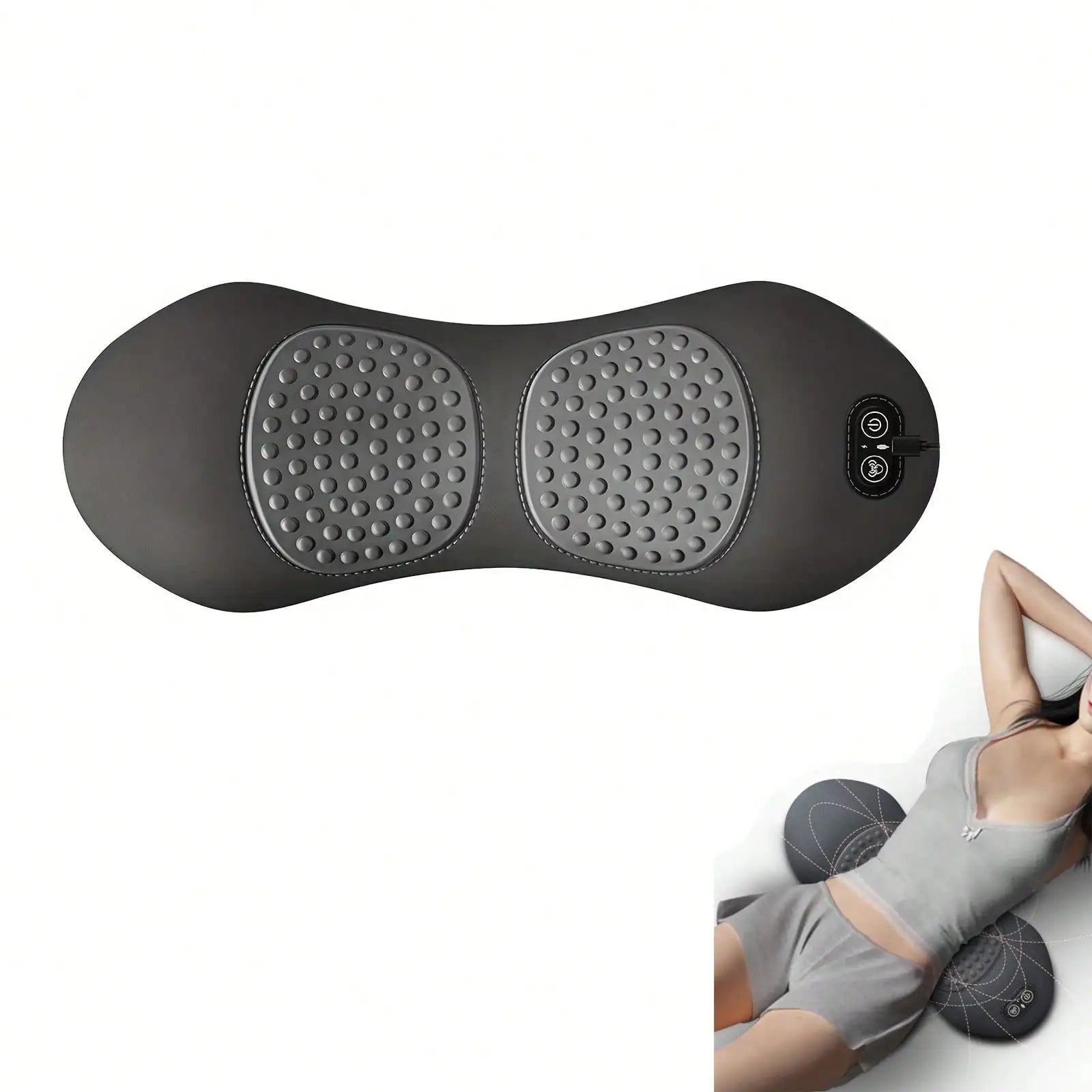 3-In-1 Back & Neck Massager With Heating, Vibration & Air Compression - Back Support Pillow, Ideal Gifts For Parents Home/Office