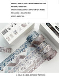 6 Rolls/Box, Diy Grid Washi Tape, Masking Tape, Perfect For Diy Journals And Notebooks, Perfect For Those Who Love Journaling.