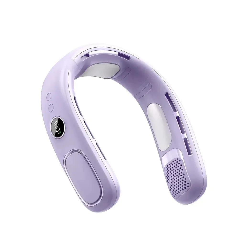 N90 Neck Fan Semiconductor Cooling 5-Speed Bladeless Wearable Fan USB Rechargeable Portable Outdoor Travel Camping