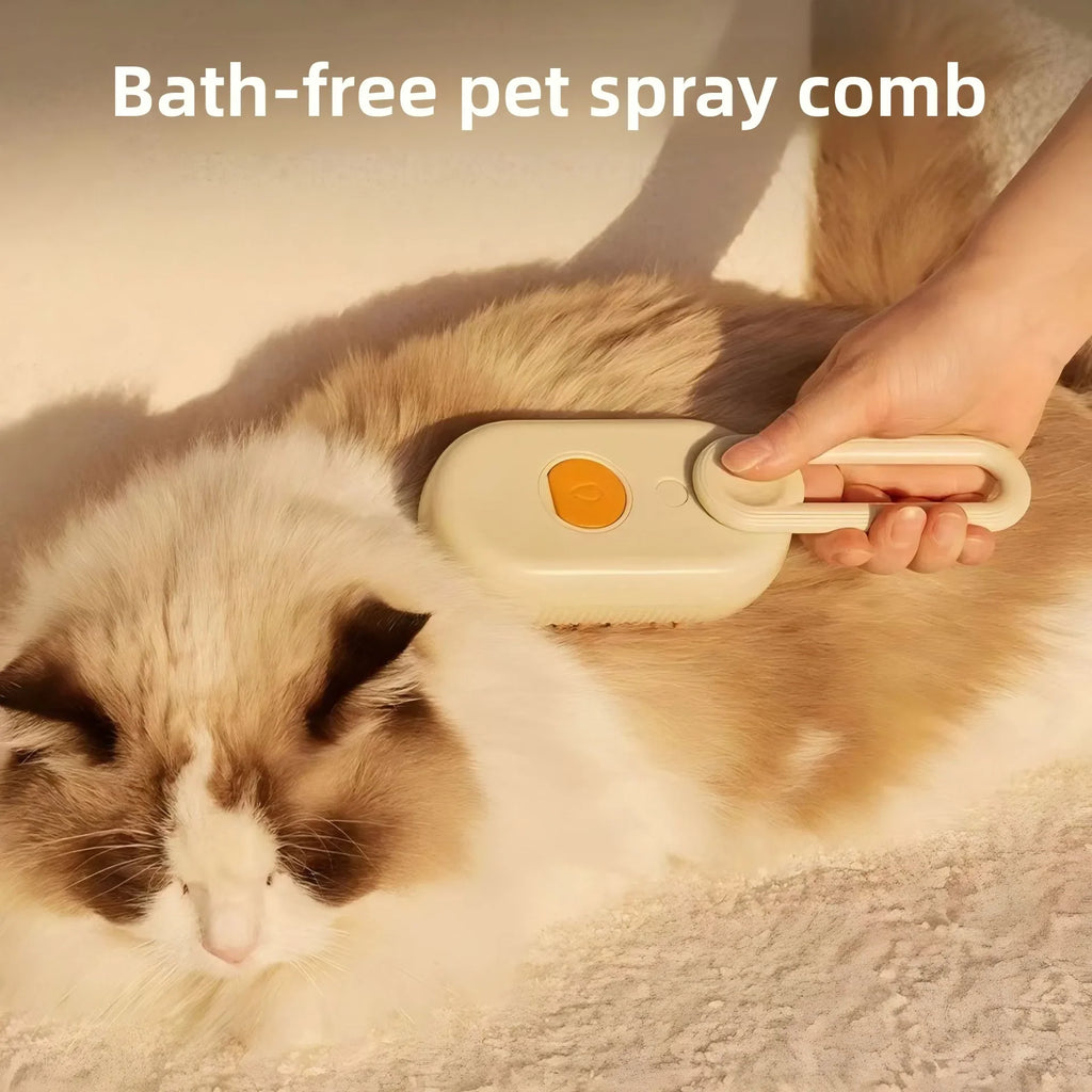 Cat Dog Electric Spray Massage Soothing Comb Single Button Spray Anti Loose Hair Comb Bathing Deshedding Brush Design Efficient