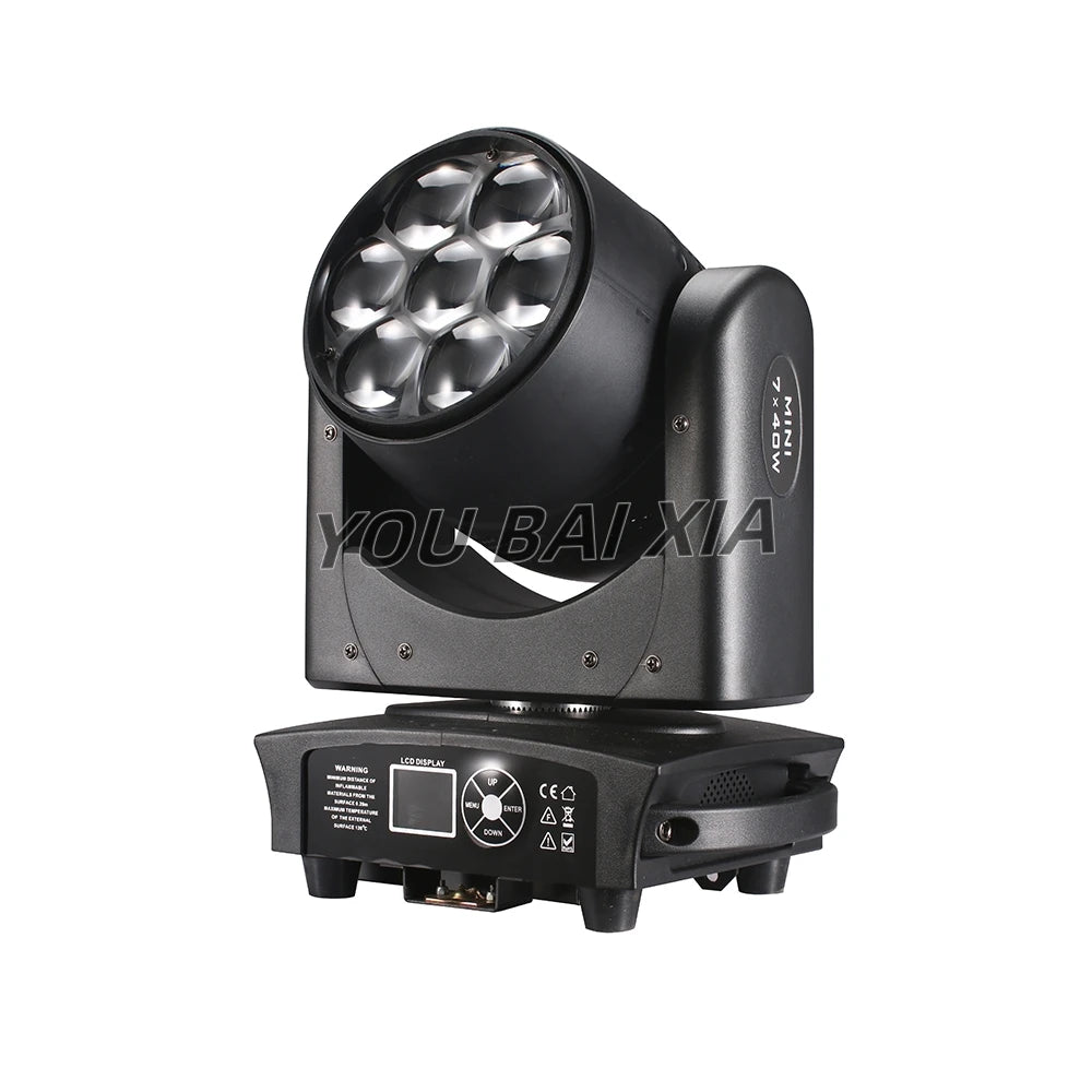 2PCS LED Beam + Wash Big Bees Eyes 7x40W RGBW Zoom Lighting Per DJ Disco Home Party Night Club Bar