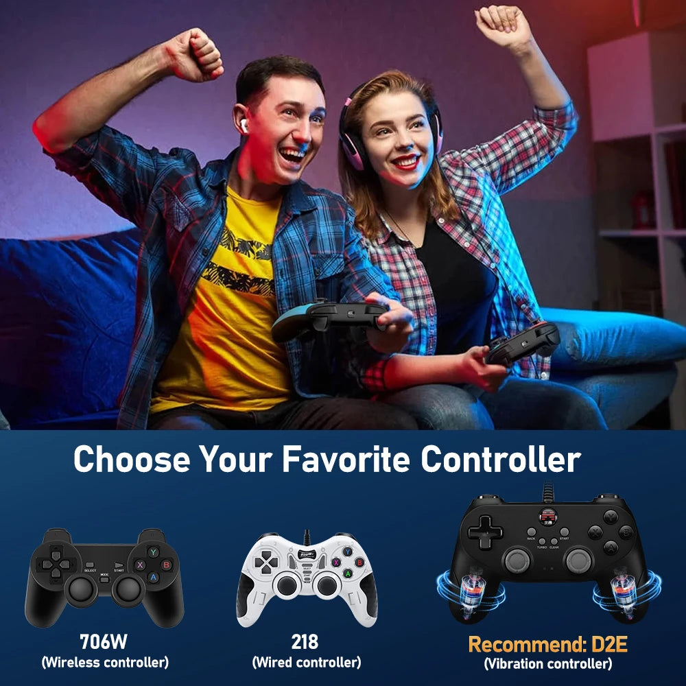 500G Retro Gaming HDD Video Game Console Retrobat＆Playnite＆Launchbox OS for XBOX/PS3/PS2/Switch/Wii/WiiU/DC/NES with 38200+Games
