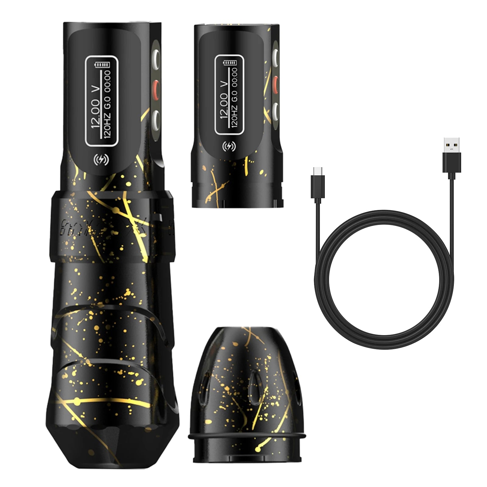 New Professional Tattoo Pen Max Wireless Tattoo Machine with 2Battery Permanent LCD Display Makeup Rotary Tattoo Pen