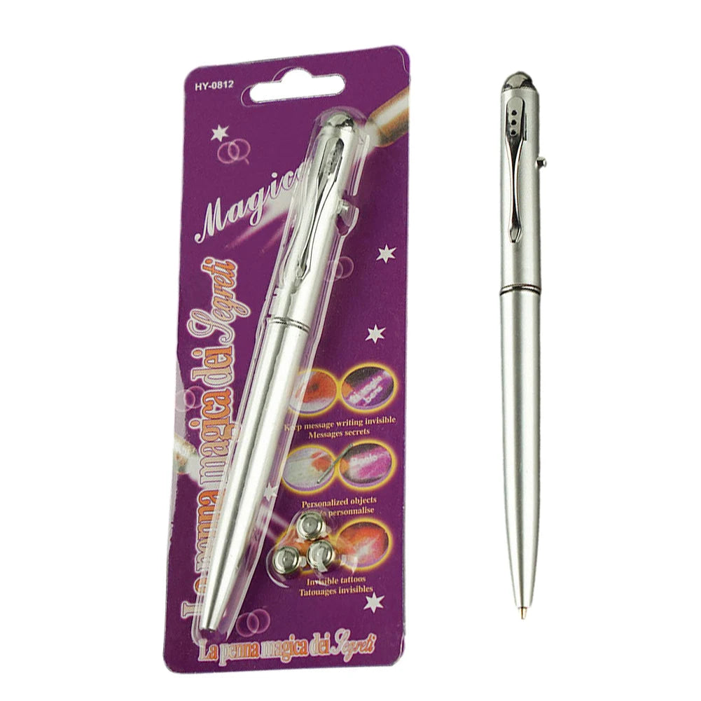 Invisible Ink Pen Anti-Counterfeit Secret Marker Pen With UV Light LED Disappearing Ink Markers for Kids Birthday Student Gifts