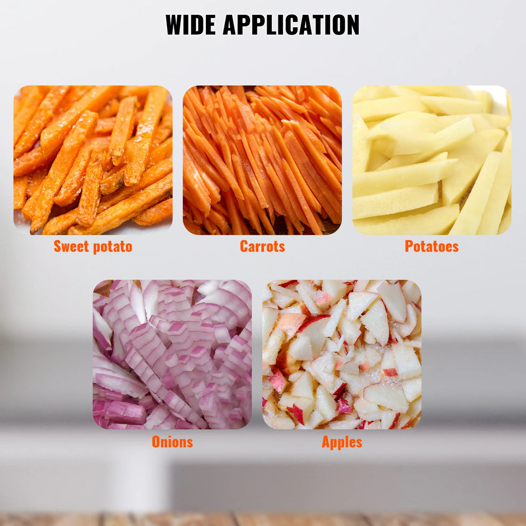 SucceBuy Commercial Vegetable Fruit Heavy Duty Professional Food Dicer Kattex French Fry Cutter Onion Slicer Stainless Steel