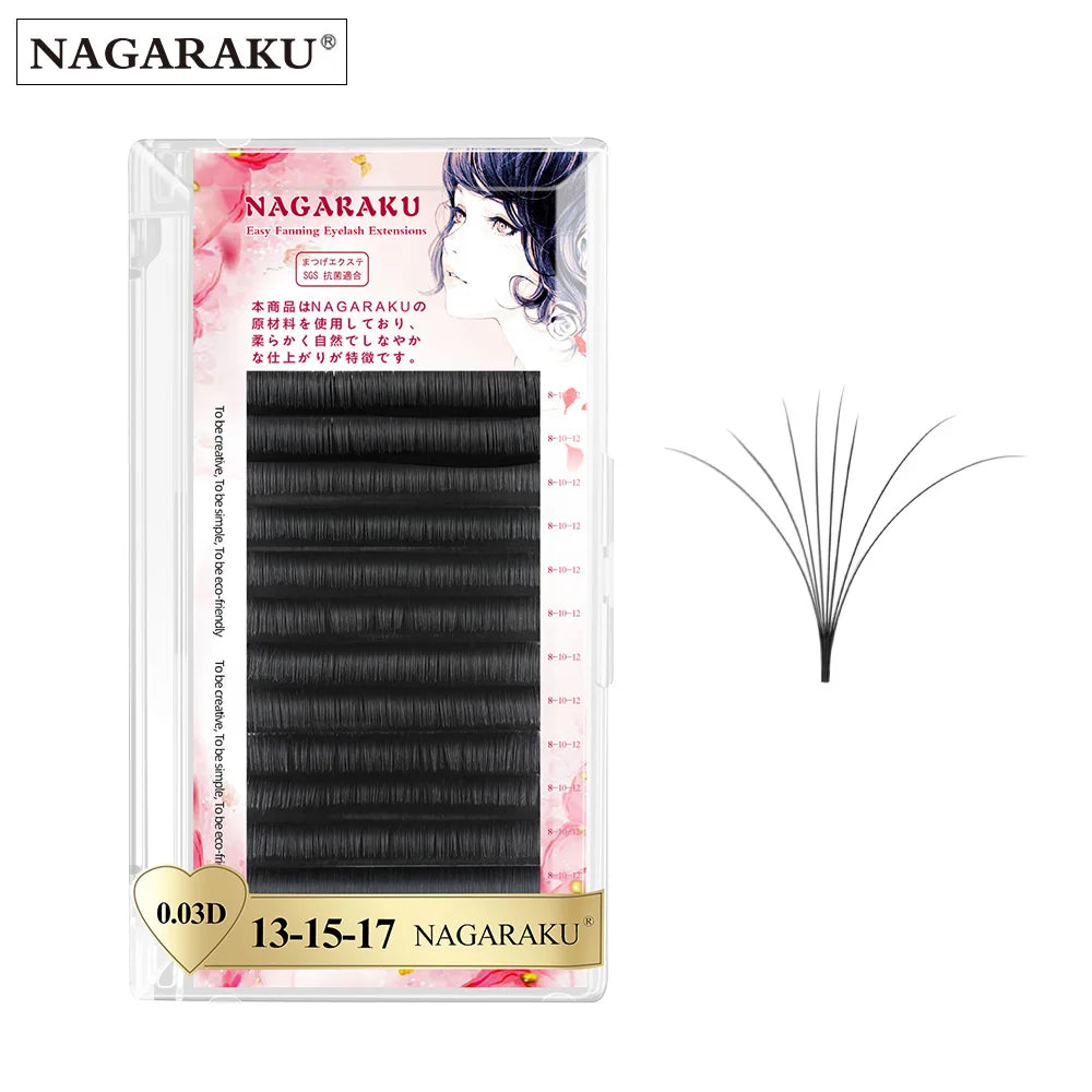 NAGARAKU Autofan False Eyelashes Easy Fanning Lashes Autofloracion Fan Russian Volume Bloom Autofan Extension Make Up Tools