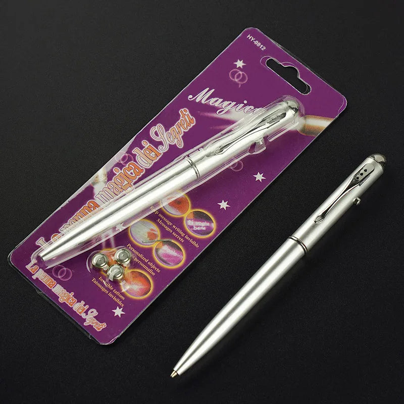 Invisible Ink Pen Anti-Counterfeit Secret Marker Pen With UV Light LED Disappearing Ink Markers for Kids Birthday Student Gifts