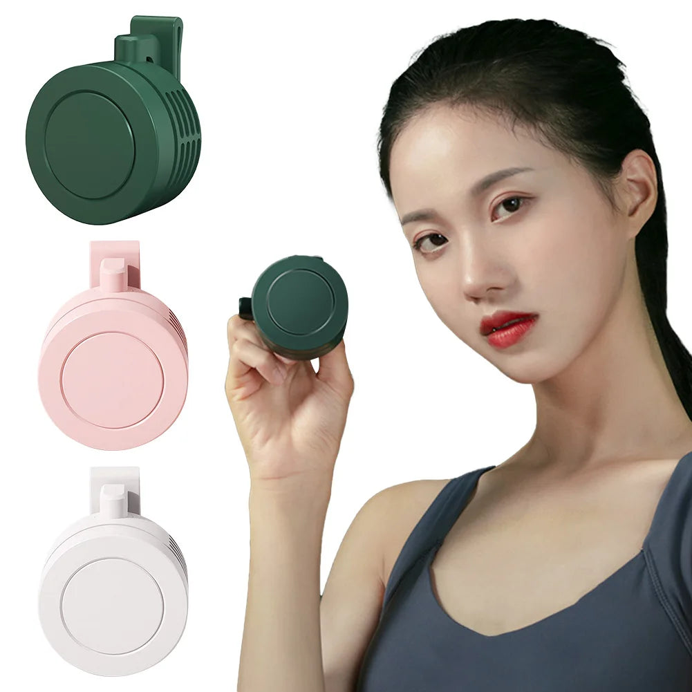Mini Clip Fan with 3 Speeds Handheld Fan Wearable Personal Body Fan for Outdoor Work Hiking Travel