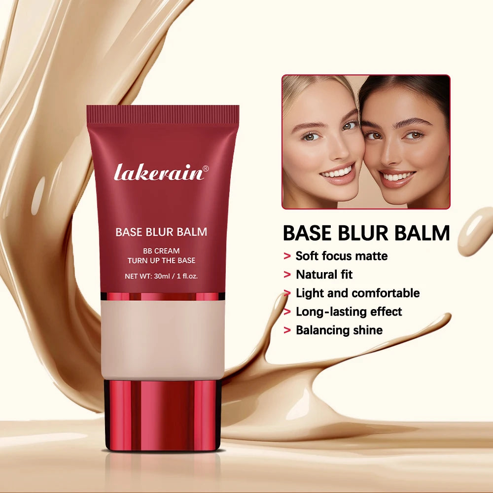 5 Colors Matte Liquid Foundation Base Sweat Resistant Smooth Cover Blemish Pores Natural Matte Finish Lightweight Face Makeup Cosmetic Base