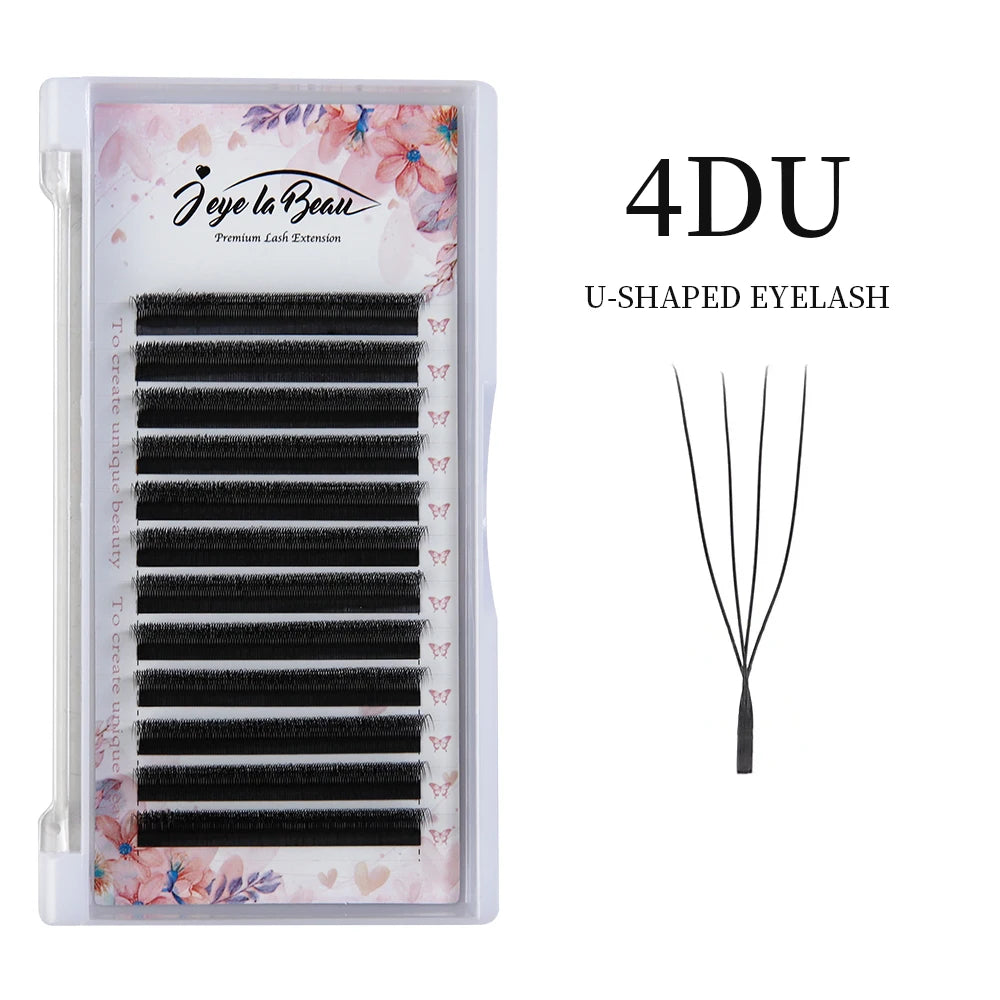 Goddess U Shaped YY 3D 4D 5D Eyelashes Extension Handmade Premium Soft Premade Fan U Lashes Beauty Makeup W Bloom Lashes