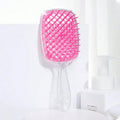 Glossy Hair Comb, Transparent Glossy Hollow Hair Styling Comb, Home Hair Styling Comb, Anti-Static Scalp Massage Comb, Suitable For Dry And Wet Styling, Suitable For Straight And Normal Hair - Ladies Gentle Hair Brush, Back T