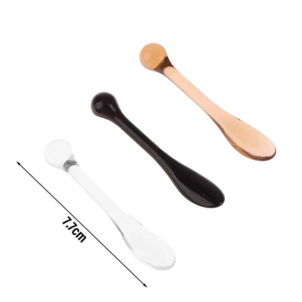 3pcs Acrylic Cosmetic Spatulas Scoop with Bottle Face Cream Mask Mud Mixing Spoon Beauty Tools Absorb Roller Facial Applicator