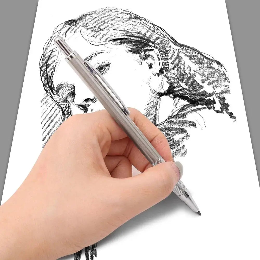 Full Metal Mechanical Pencil 0.3/0.5/0.7/0.9/1.3/2.0mm Replaceable Refills Office & School Art Supplies Drawing Writing Sketchin