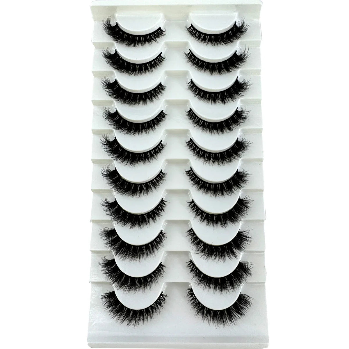 New Cat Eye Artificial Mink Eyelash 3D Curling Natural and Realistic Messy Tail Eye Extended Soft Eyelash