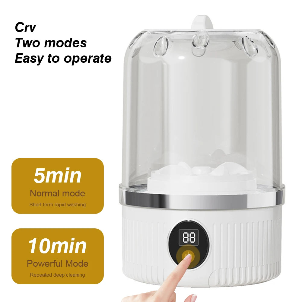 Cordless Small Washing Machine with Laundry Cup Automatic Laundry Cup Mini Special Washer for Travel Home and Dormitory