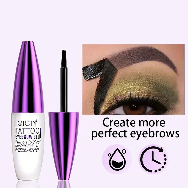 Tattoo Eyebrow Gel, Matte Finish, Long-Lasting Waterproof Eye Makeup Cream,  Natural Brown Shade, Base Primer for Dye 10g
