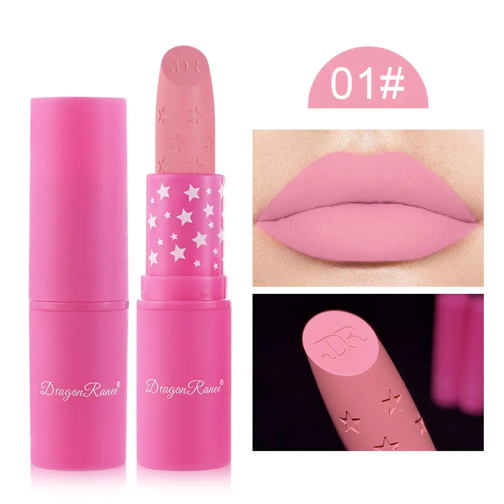 Nude Pink Lipstick Stick Waterproof Sexy Rose Red Velvet Matte Lipstick Lasting Non-stick Cup Lip Gloss Lips Makeup Cosmetics