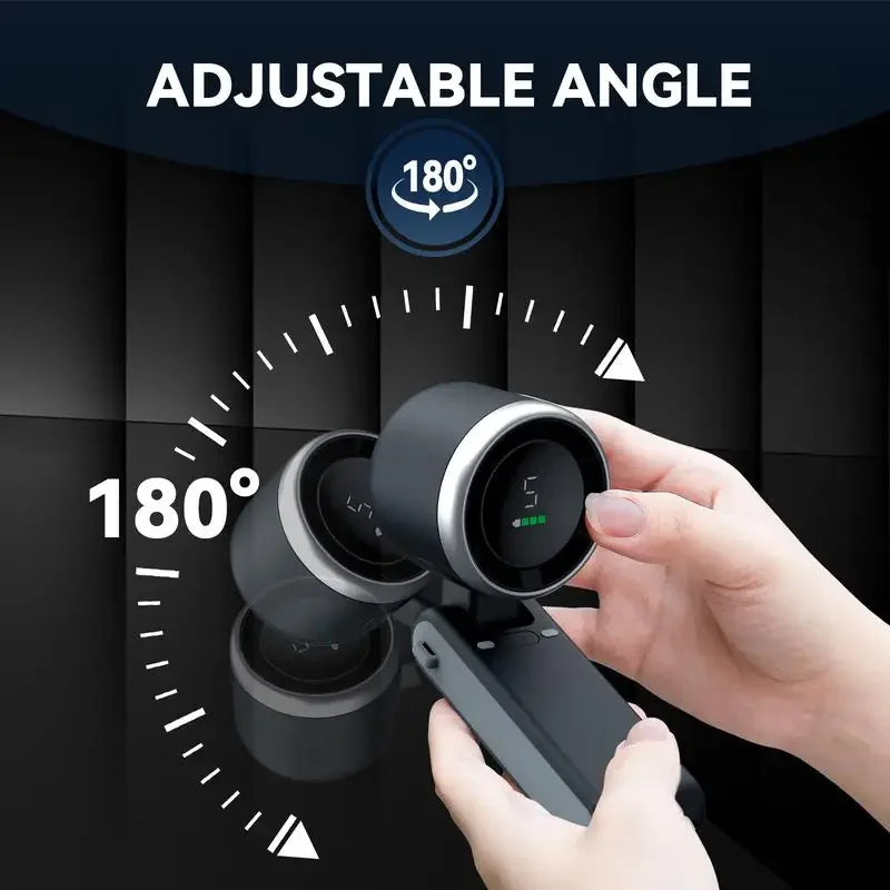 3-in-1 Fan, 5-speed, 3600mAh Rechargeable Lithium Battery, USB Charging, Travel Mini Fan