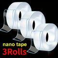 3roll Powerful Adhesive Nano Double-Sided Tape,Reusable,Residue-Free,And Washable.Suitable for Home,Office,And Car Use