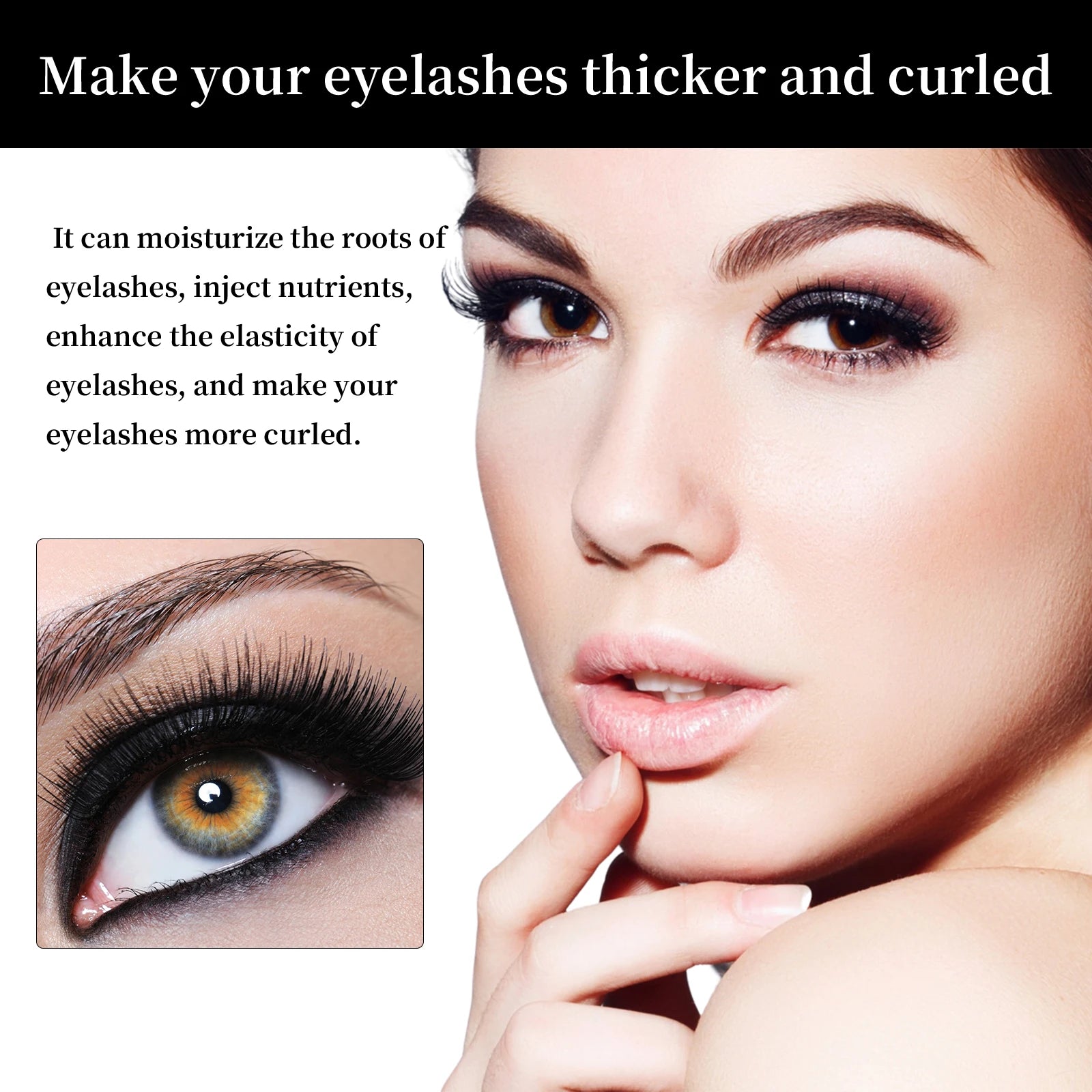 EELHOE Eyelash Enhancer Serum Extension Lash Eyebrow Fast Growth Longer Fuller Thicker Natural Curling Lash Lifting Makeup