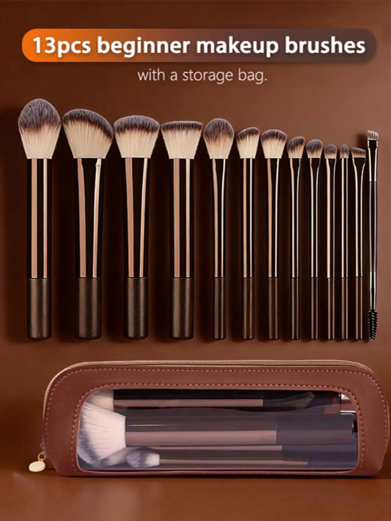 3pcs Makeup Brush Set, Including Angled Eyeliner Brush, Eyebrow Brush, And Ultra-Fine Eyeshadow Brush, Makeup Brush Set, Makeup Brush Kit, Makeup Brush Set, Full Makeup Brushes, Makeup Brush Set, Complete Makeup Tools, Makeup