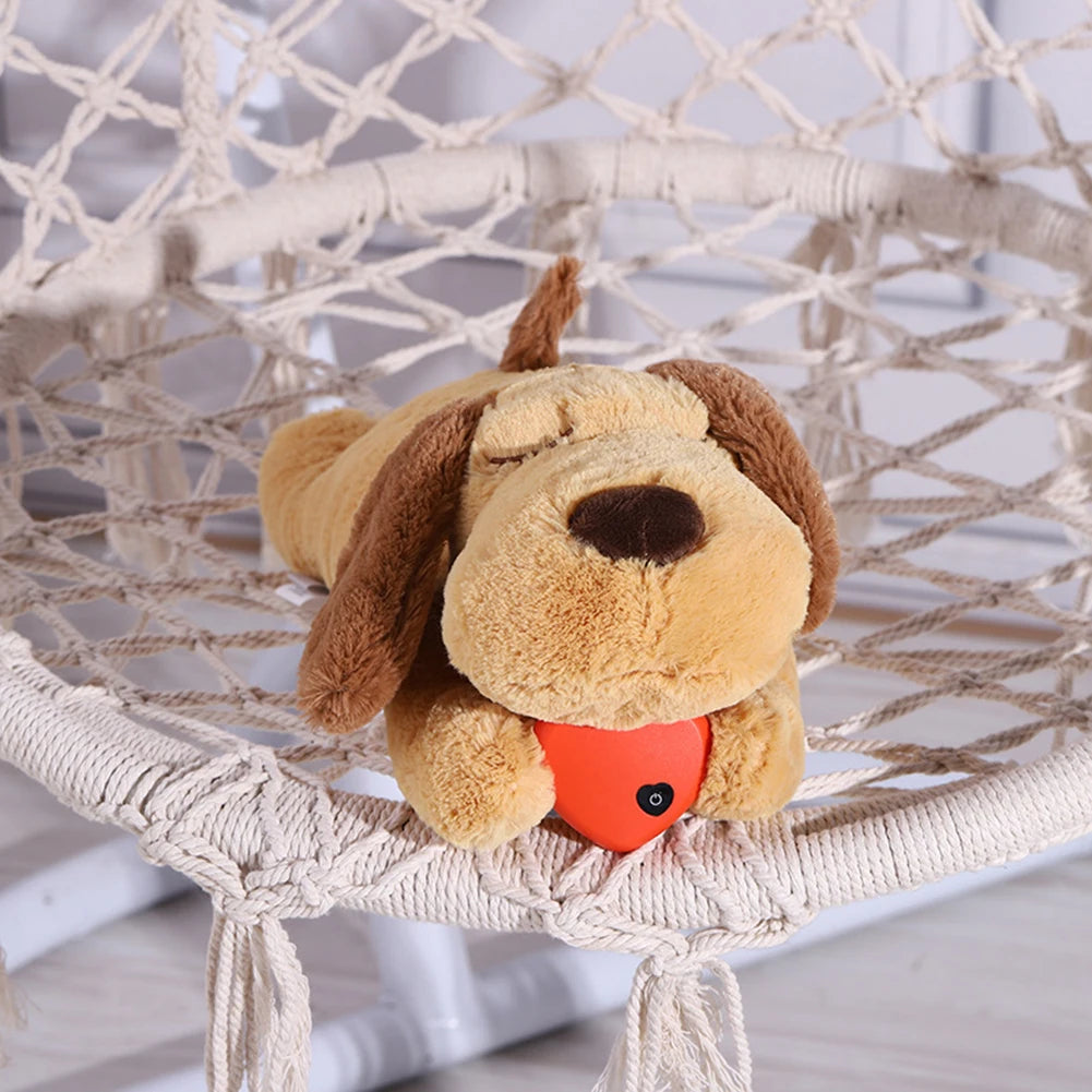 Heartbeat Puppy Behavioral Train Plush Toy Pet Soft Sleep Anxiety Reliver Doll