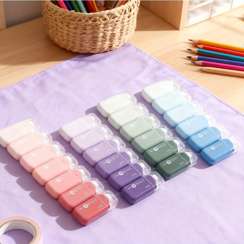 6pcs Dot Tape, Double Sided Adhesive Roller 6mm Width, Strong Point Sticky No Residue for Scrapbooking,Collage, Office, Handmade