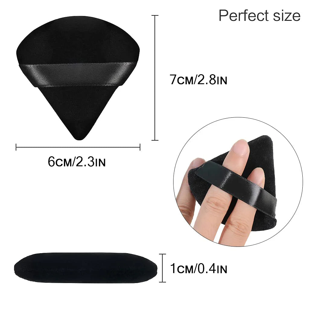 10-Count Triangular Makeup Sponges - Pointed Edges for Hard-to-Reach Areas - Seamless Application