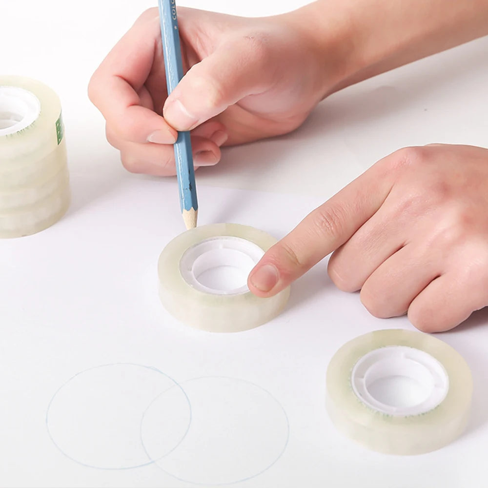 15mm Width Clear Tape School Transparent Tape Office Adhesive Tapes High-Viscosity Sealant Packaging TMJ-001-15mm