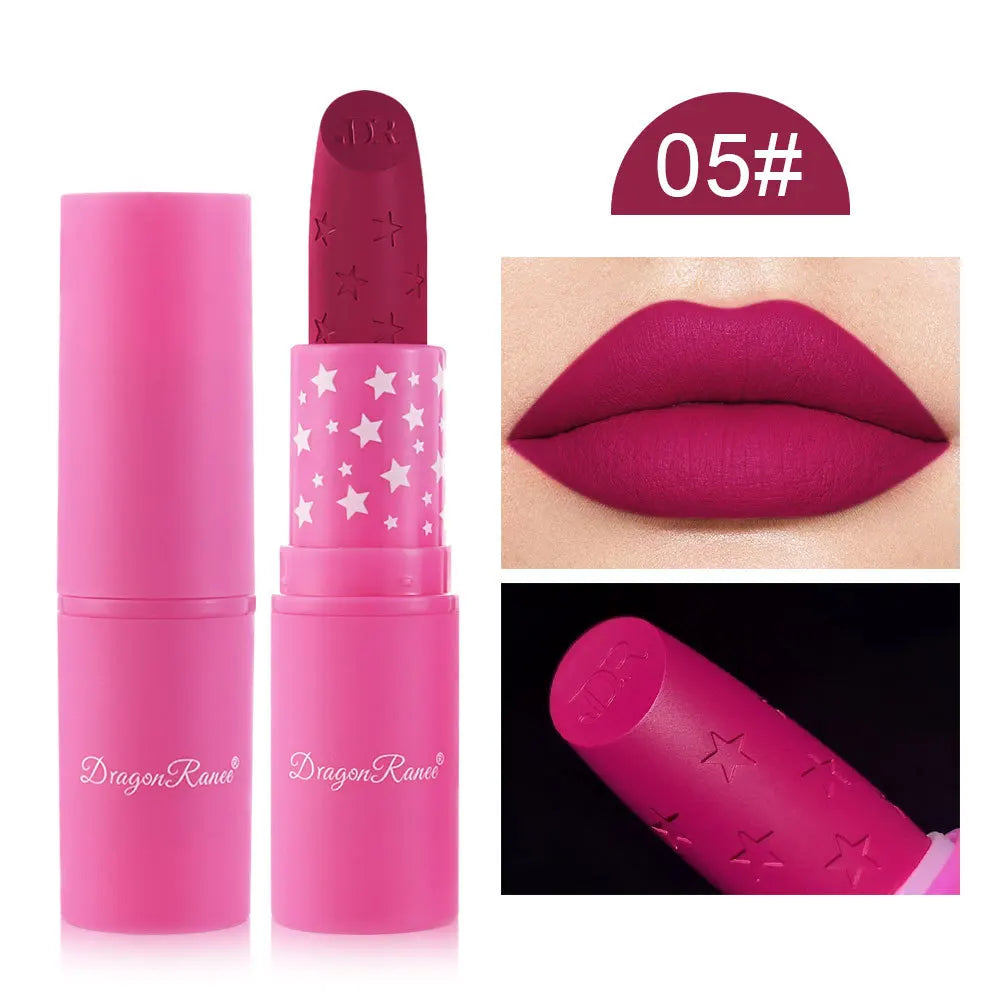 Nude Pink Lipstick Stick Waterproof Sexy Rose Red Velvet Matte Lipstick Lasting Non-stick Cup Lip Gloss Lips Makeup Cosmetics