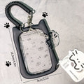 Cute  Photocard Keychain Case - Clear PVC Card Holder with Key Ring for Backpack, Protective Display Sleeve for Idol Photo, Gift for Fans Collectors
