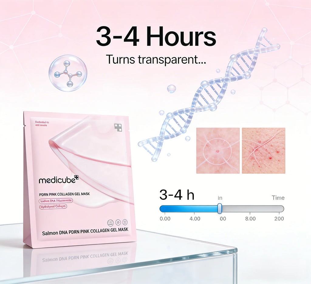 Medicube PDRN Pink Collagen Jelly Gel Mask, Salmon DNA PDRN Overnight Face Mask for Glass Skin, Hydrating Firming Korean Skincare, 28g × 4 Sheets(4EA)