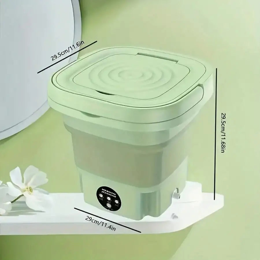 Foldable Mini Washing Machine, Portable Compact Washer For Underwear, Socks & Baby Clothes, Ideal For Dorms, Travel, Business Trips & Small Spaces