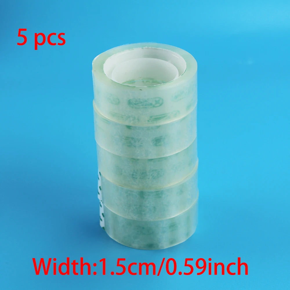 15mm Width Clear Tape School Transparent Tape Office Adhesive Tapes High-Viscosity Sealant Packaging TMJ-001-15mm