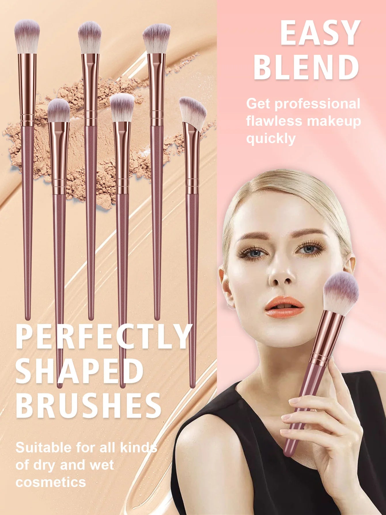 68PCS Makeup Tools：30PCS Makeup brush set+8PCS Makeup Tools+12PCS Makeup Sponges+18PCS Powder Puffs