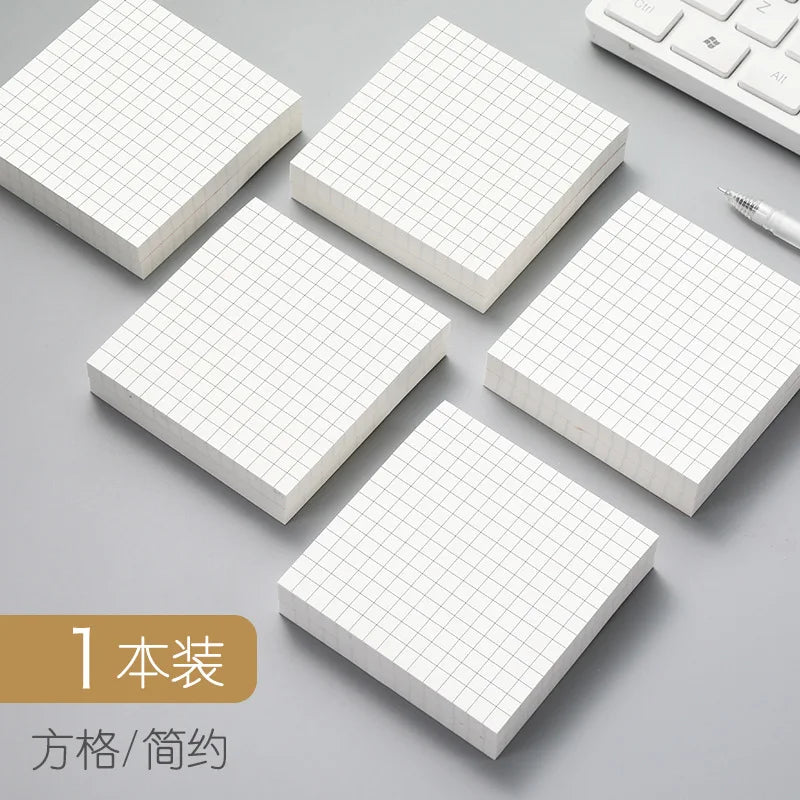 1PC Ins Kawaii Notes Strong Stickiness Blank Note Book Horizontal Note Book Korean Cute Note Paper  Office Accessories