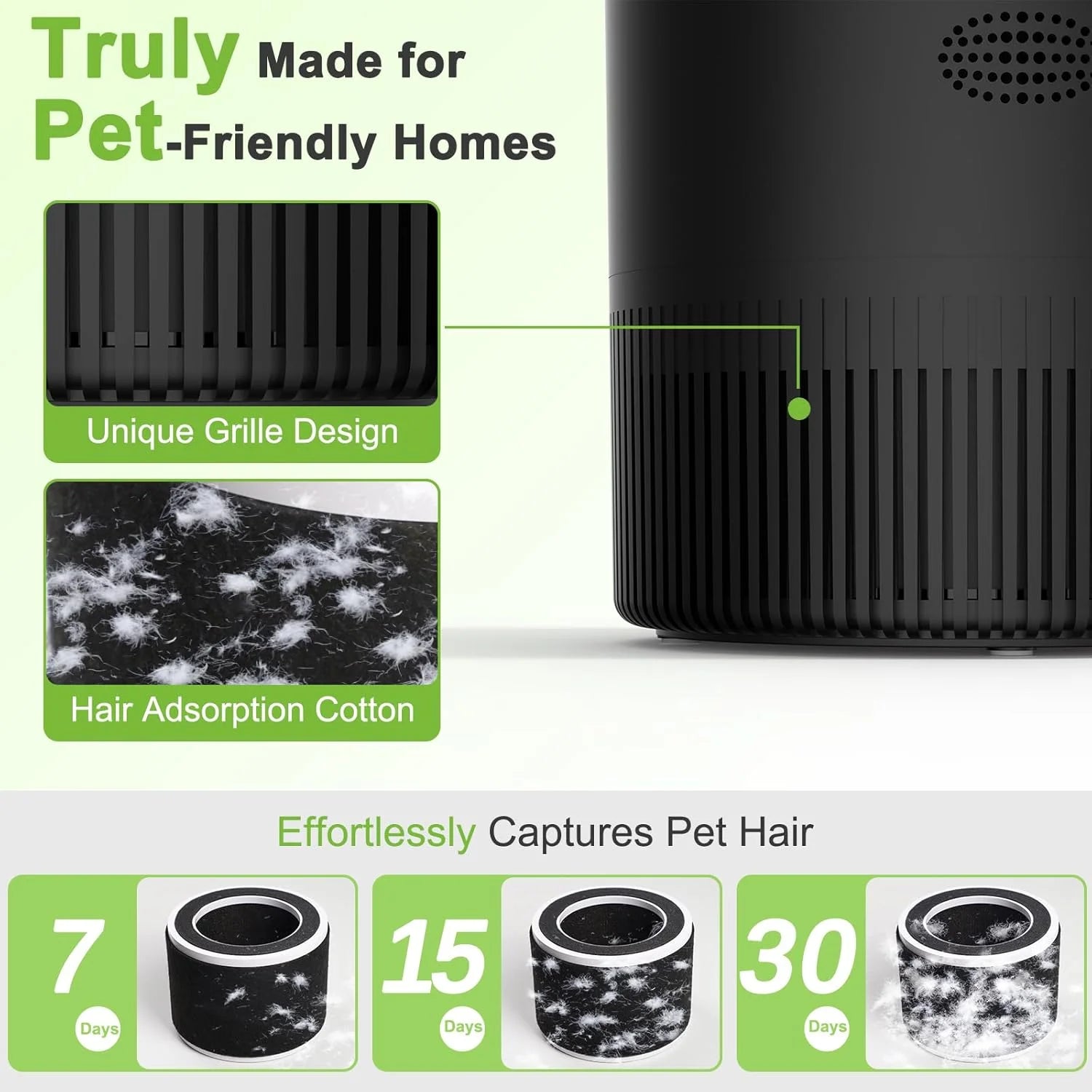 Chuboor Smart Air Purifier for Bedroom Home, App/Alexa Control,PM2.5 Monitor HEPA Air Purifier for Bedroom Living Room for Pets