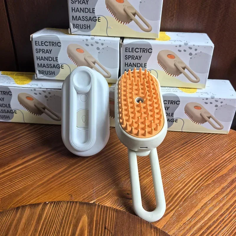 Cat Dog Electric Spray Massage Soothing Comb Single Button Spray Anti Loose Hair Comb Bathing Deshedding Brush Design Efficient