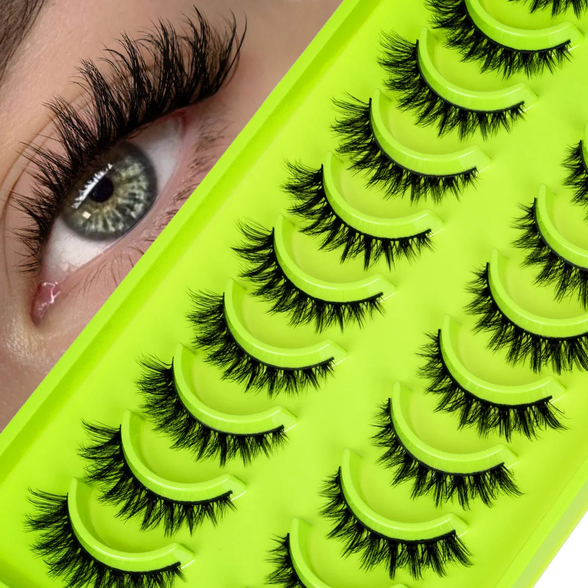3D Mink Lashes Soft Wispy Natural long False Eyelashes Curly Volume Lashes Eyelash Extension